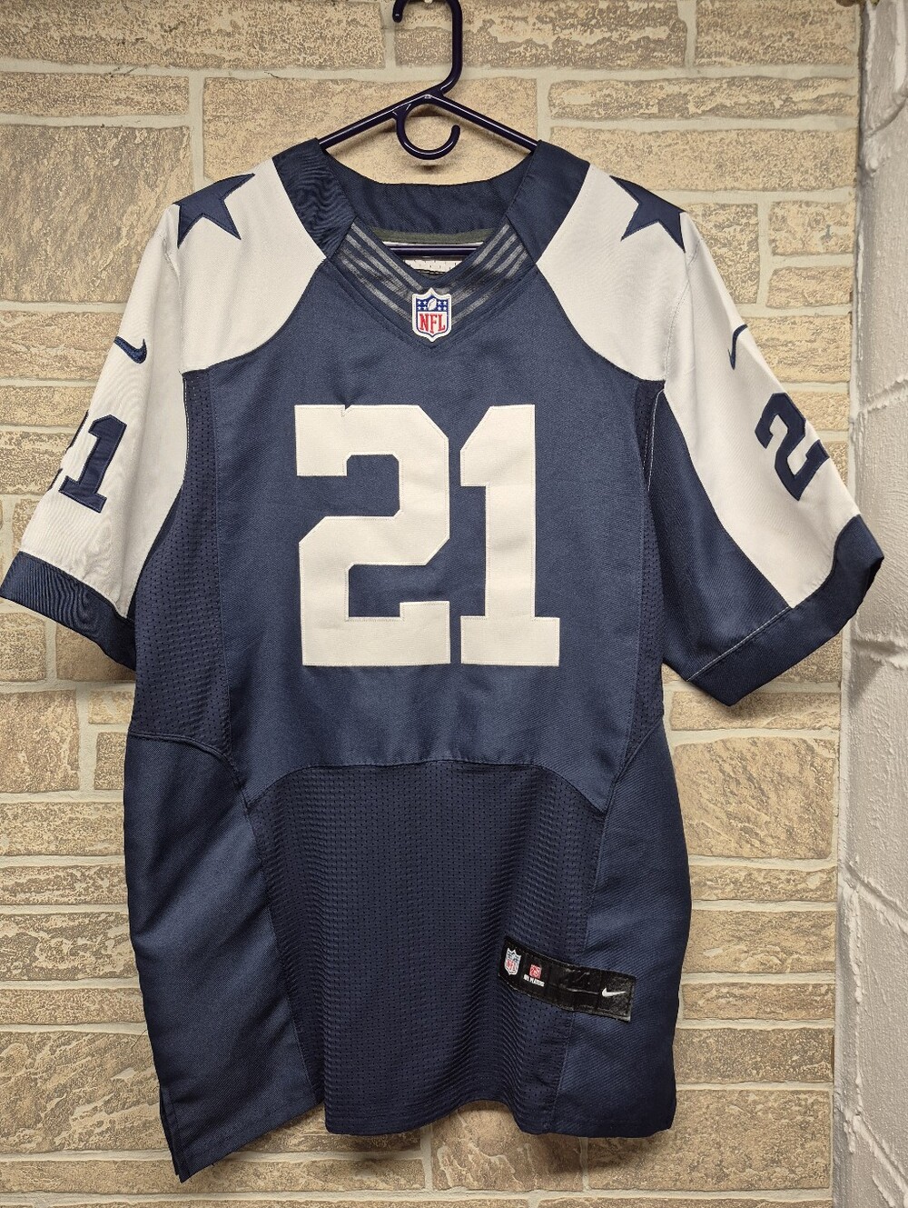 Nike Navy and White #21 Dallas Cowboys Football Jersey Size 44